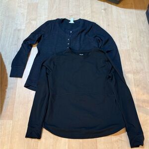 2 Black Long Sleeve Shirts